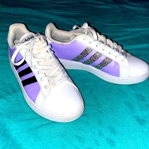 Custom Lilac Adidas Shoes